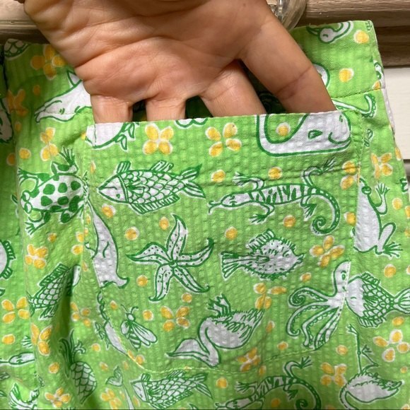 Lilly Pulitzer White Tag Vintage Sea Creature Print Cropped Pants 6 - Picture 10 of 10